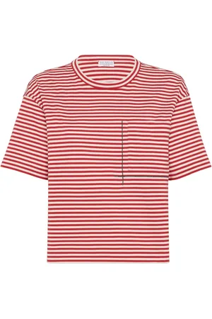 Brunello Cucinelli T-shirt à rayures