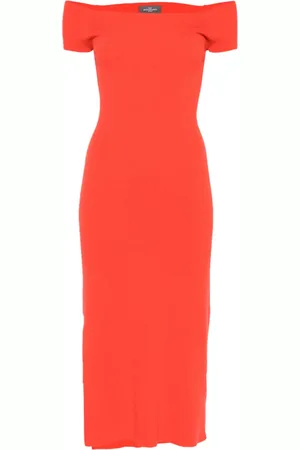 ERIC BOMPARD Robe mi-longue à encolure Bardot