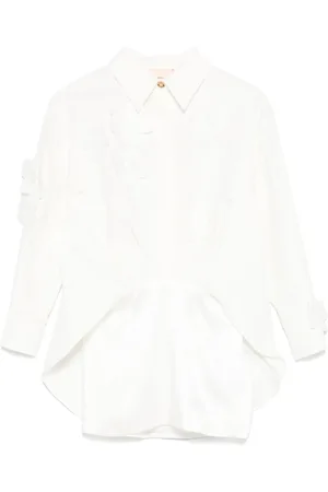 Elisabetta Franchi Robe-chemise à appliqué floral
