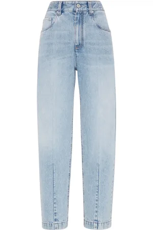 Brunello Cucinelli Jean à ornements en perles de verre