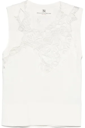 ERMANNO SCERVINO Débardeur à fleurs brodées