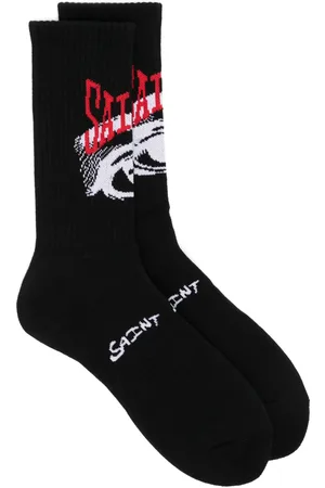 SAINT MXXXXXX Chaussettes à logo en intarsia