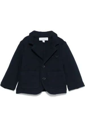 Emporio Armani Blazer à logo brodé