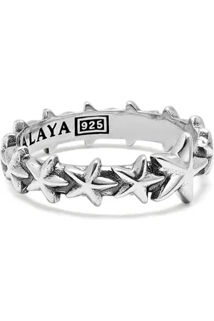 Nialaya Bague à étoile gravée