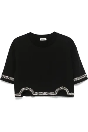 Sandro T-shirt à ornements en cristal