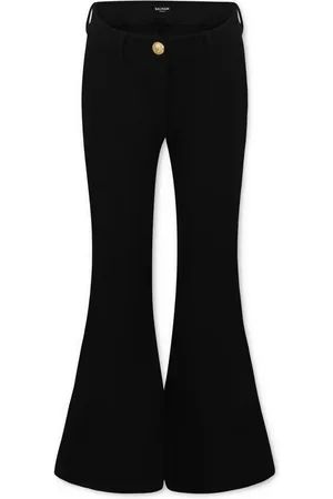 Balmain Pantalon évasé à patch logo