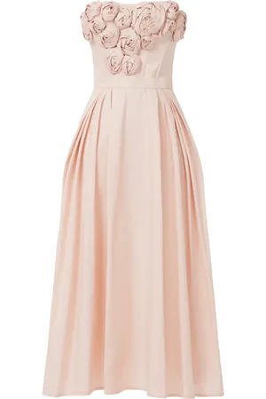 Elisabetta Franchi Robe mi-longue à appliques fleurs