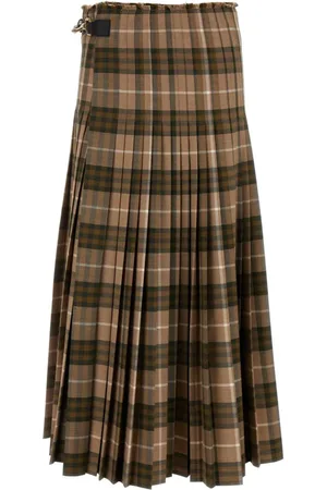 Burberry Jupe longue à carreaux
