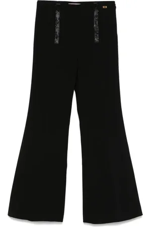 Elisabetta Franchi Pantalon évasé à détail de nœud