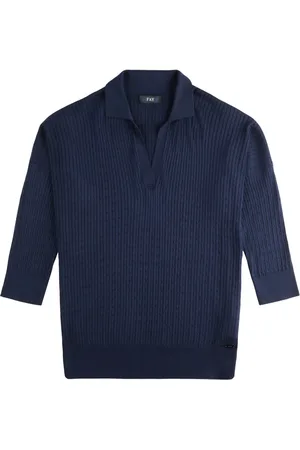 FAY Polo en maille torsadée