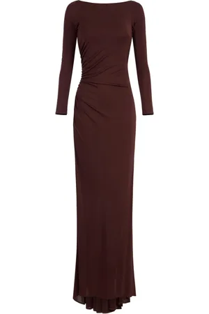 Elisabetta Franchi Robe longue en jersey à design drapé