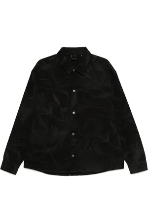 Daily paper Chemise en jean à motif floral au laser