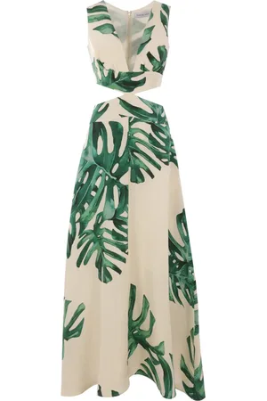 RAQUEL DINIZ Robe mi-longue à fleurs