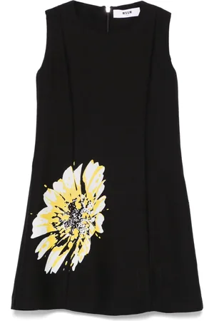 Msgm Robe à fleurs imprimées