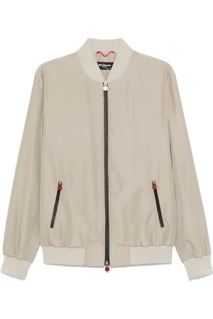 Kiton Veste bomber à bords nervurés