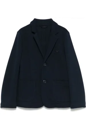 Emporio Armani Blazer à logo brodé