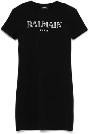 Balmain Robe à logo imprimé