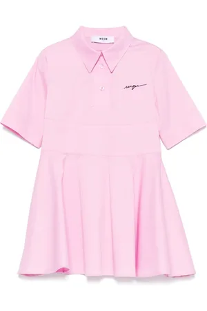 Msgm Robe à logo brodé