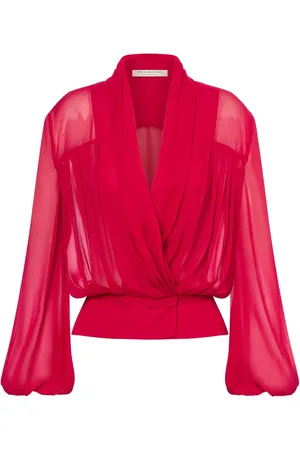 Serafini Blouse transparente à design drapé