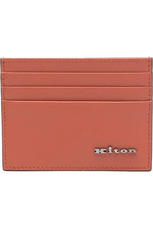 Kiton Porte-cartes en cuir Saffiano