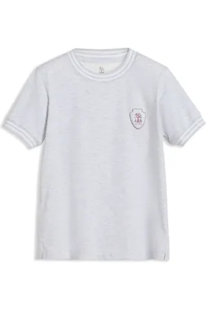 Brunello Cucinelli T-shirt à logo appliqué
