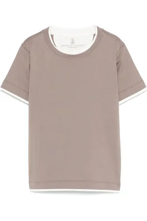 Brunello Cucinelli T-shirt à design superposé