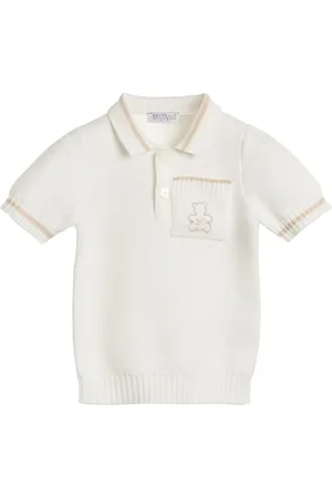Brunello Cucinelli Polo à logo brodé