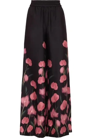 La DoubleJ Pantalon palazzo à fleurs