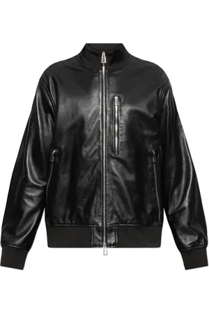 Paul Smith Veste en cuir à fermeture zippée