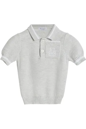Brunello Cucinelli Polo à logo brodé