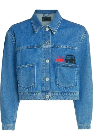 Karl Lagerfeld Veste en jean Ikon à coupe crop