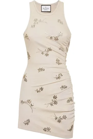 Philipp Plein Robe courte à fleurs
