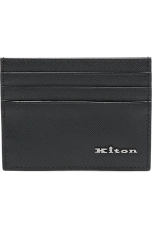 Kiton Porte-cartes en cuir Saffiano
