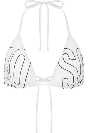 Moschino Haut de bikini à logo imprimé