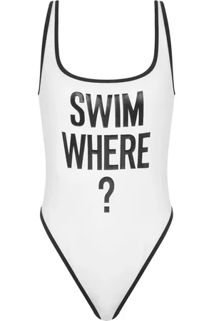 Moschino Maillot de bain à slogan imprimé