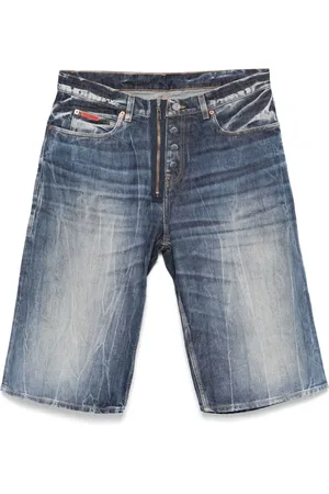 MARTINE ROSE Short en jean à patch logo