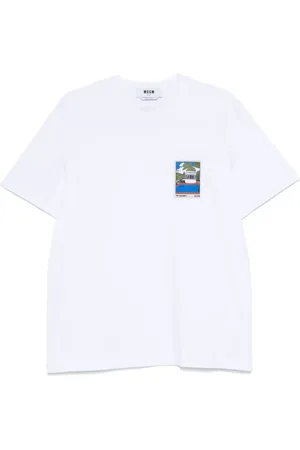Msgm T-shirt à détail de patch