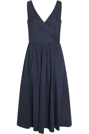 add Robe mi-longue à col v