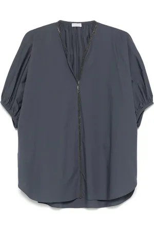 Brunello Cucinelli Blouse à ornements métalliques