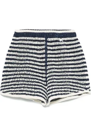 Palm Angels Short en maille à rayures