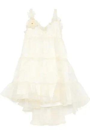 Elisabetta Franchi Robe en organza à appliqué floral