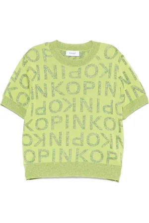 Pinko T-shirt à logo intarsia