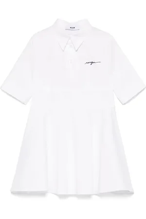 Msgm Robe à logo brodé