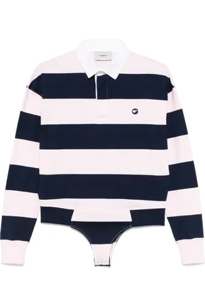 COPERNI Body rayé à col polo