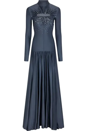 Paco rabanne Robe longue à broderies