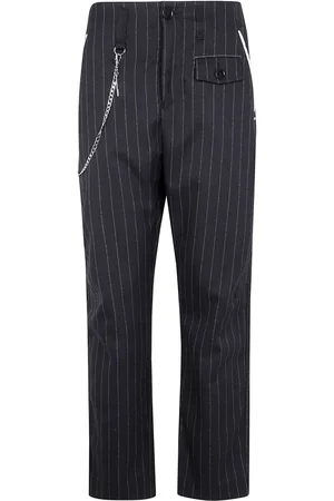 High Pantalon droit à rayures