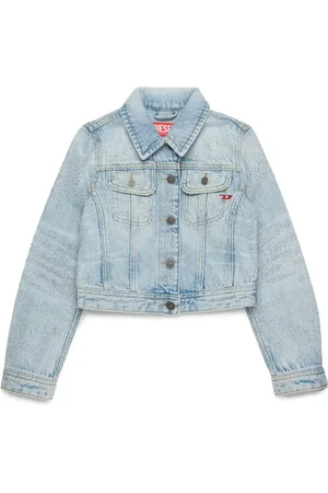Diesel Veste en jean à ornements strassés