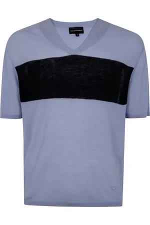Emporio Armani T-shirt colour block à col v