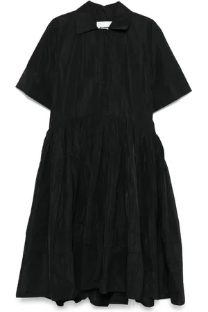 Jil Sander Robe mi-longue à détails plissés