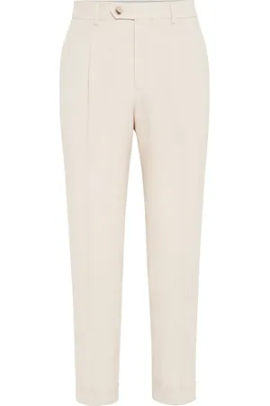 Brunello Cucinelli Pantalon à plis marqués